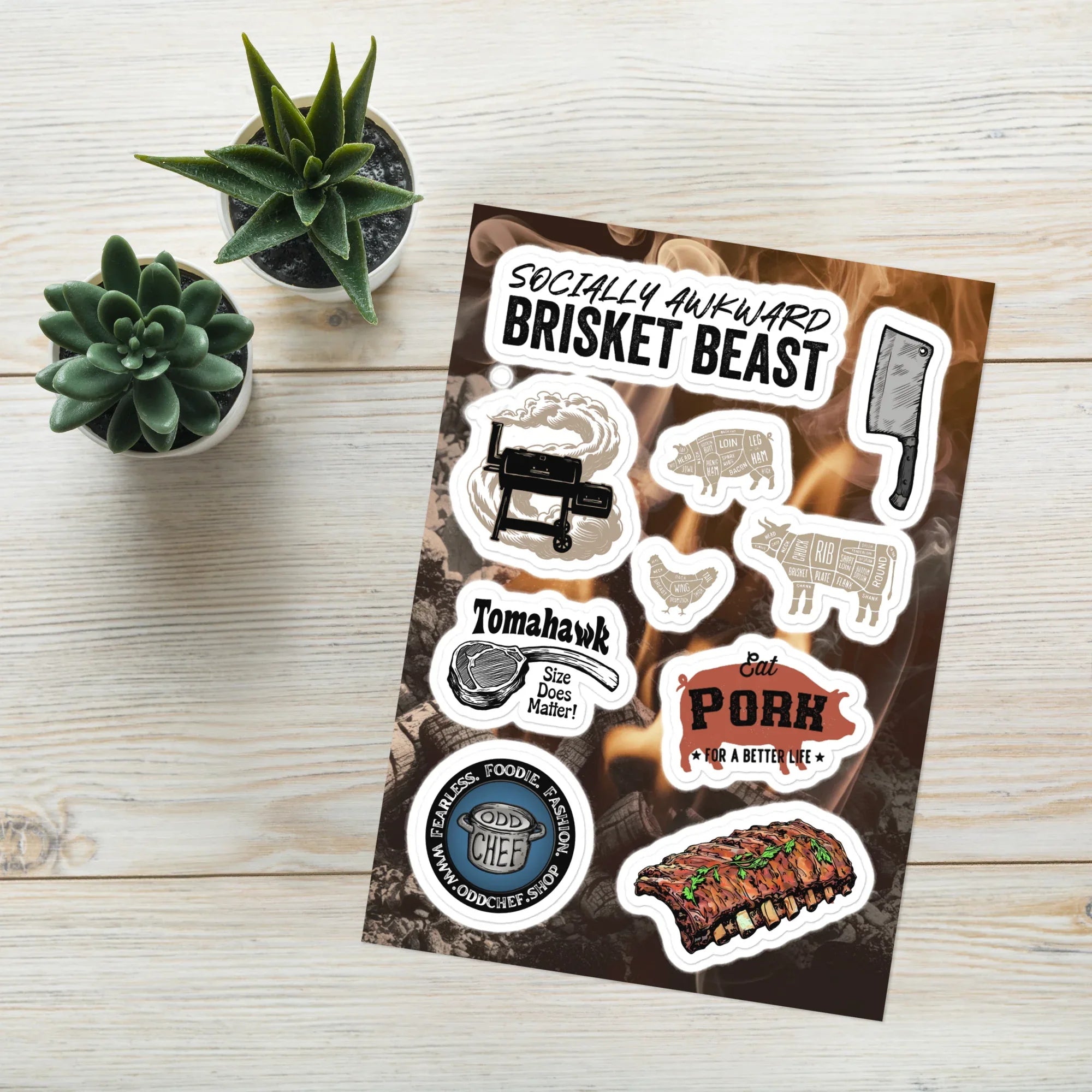 BBQ Sticker Sheet - Odd Chef