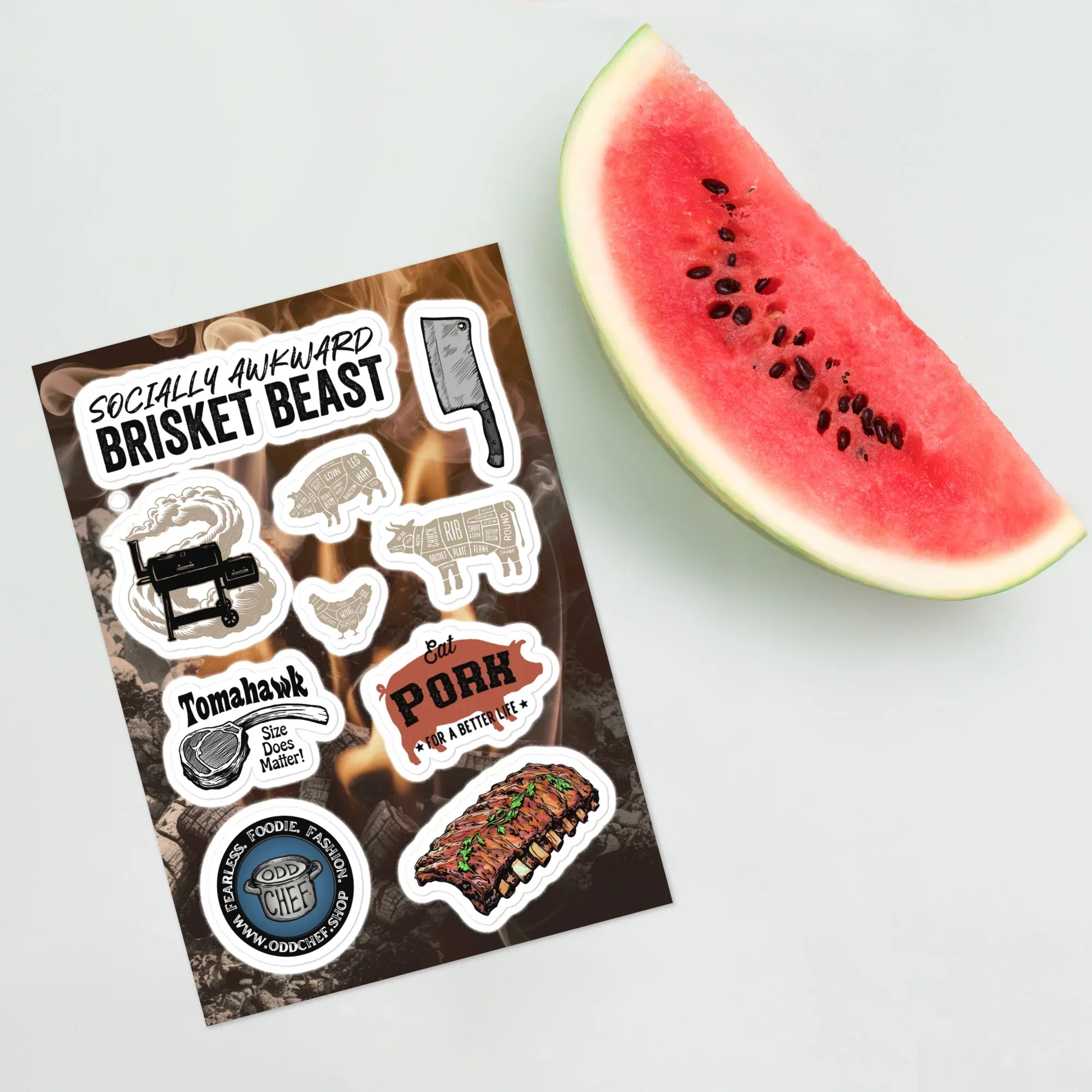 BBQ Sticker Sheet - Odd Chef