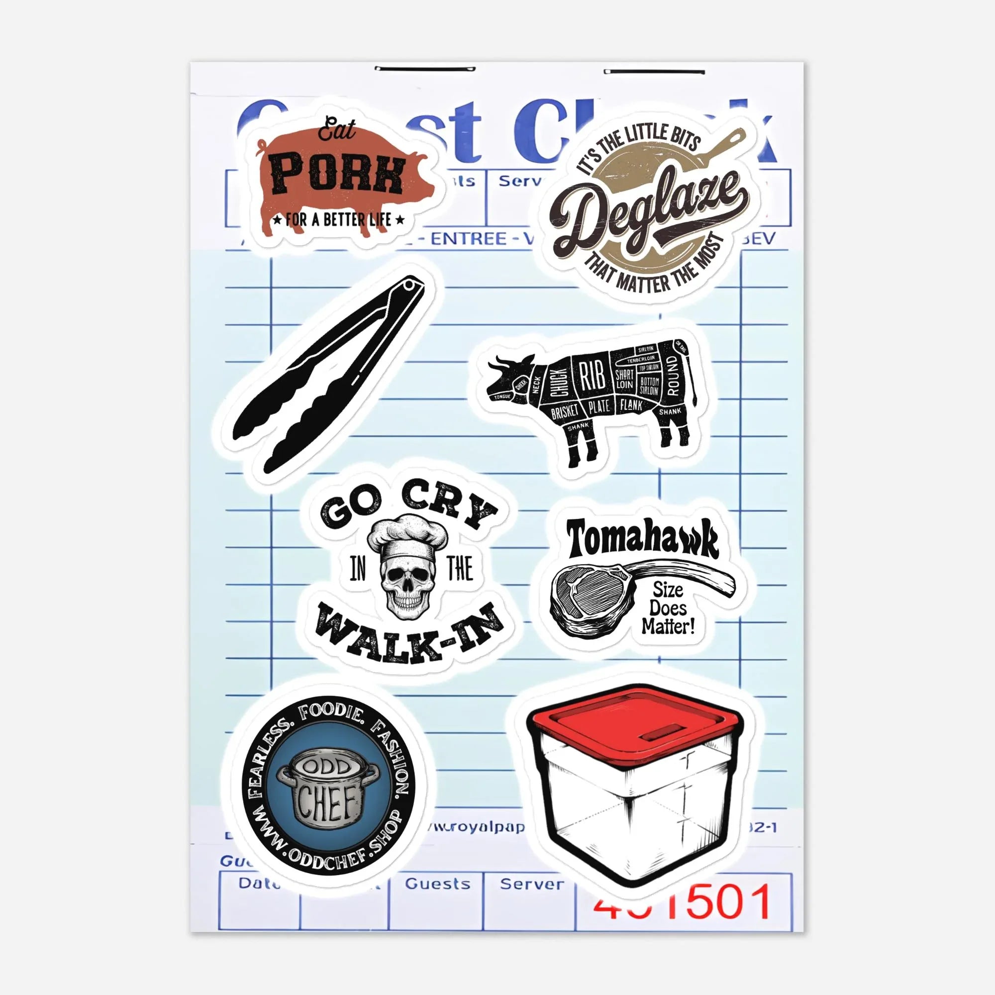 Chef Sticker Sheet 2 - Odd Chef