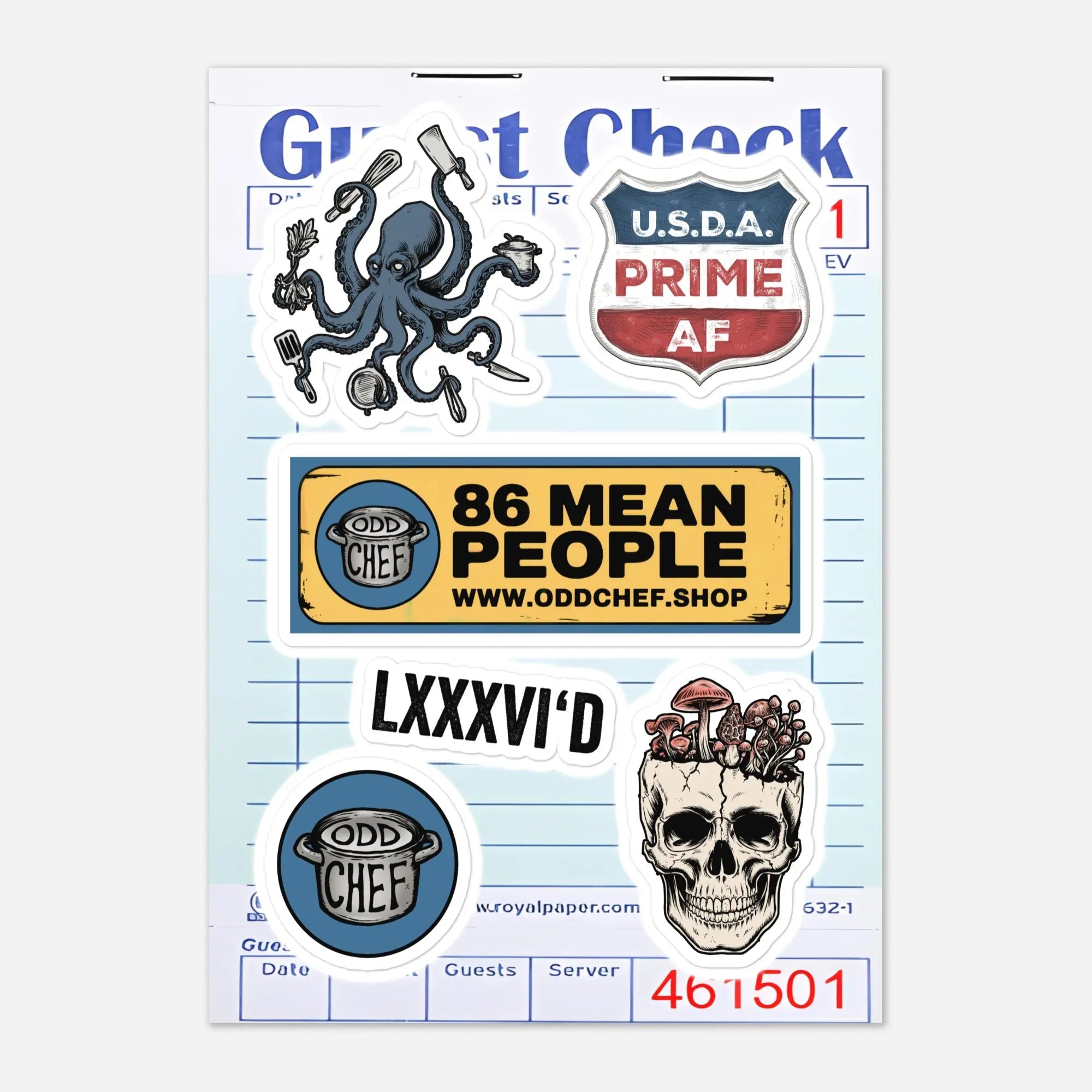 Chef Sticker Sheet 3 - Odd Chef