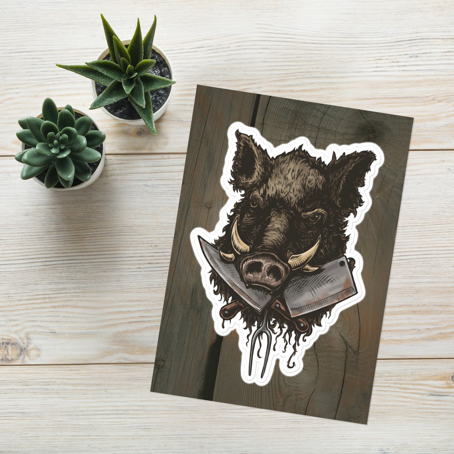 Wild Culinary Boar Sticker sheet