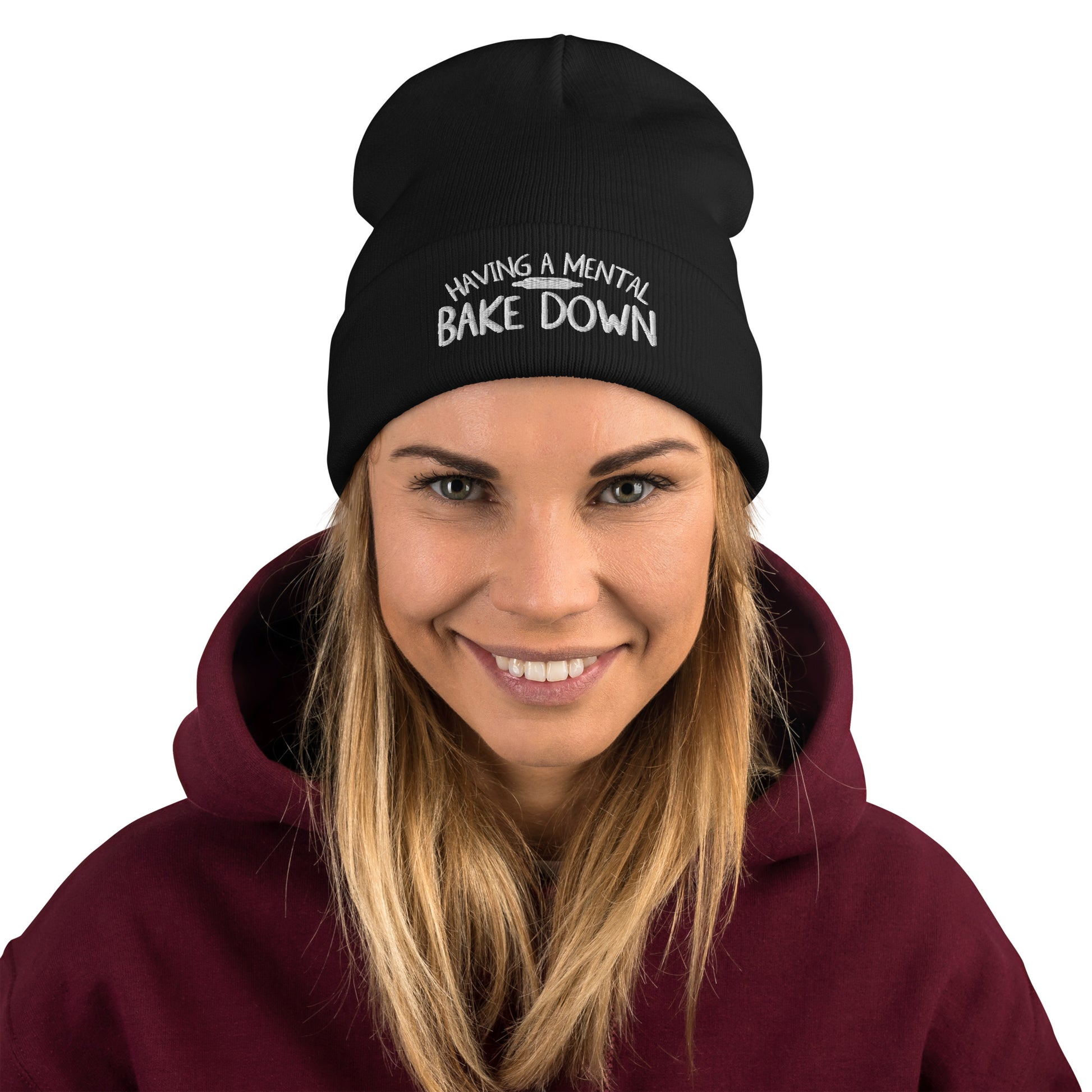 Mental Bake Down Embroidered Beanie