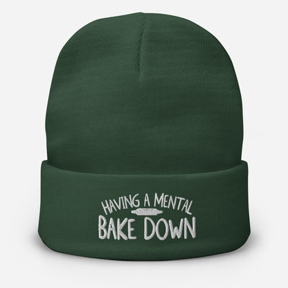 Mental Bake Down Embroidered Beanie