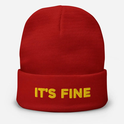 It's Fine Beanie [Embroidered] - Odd Chef