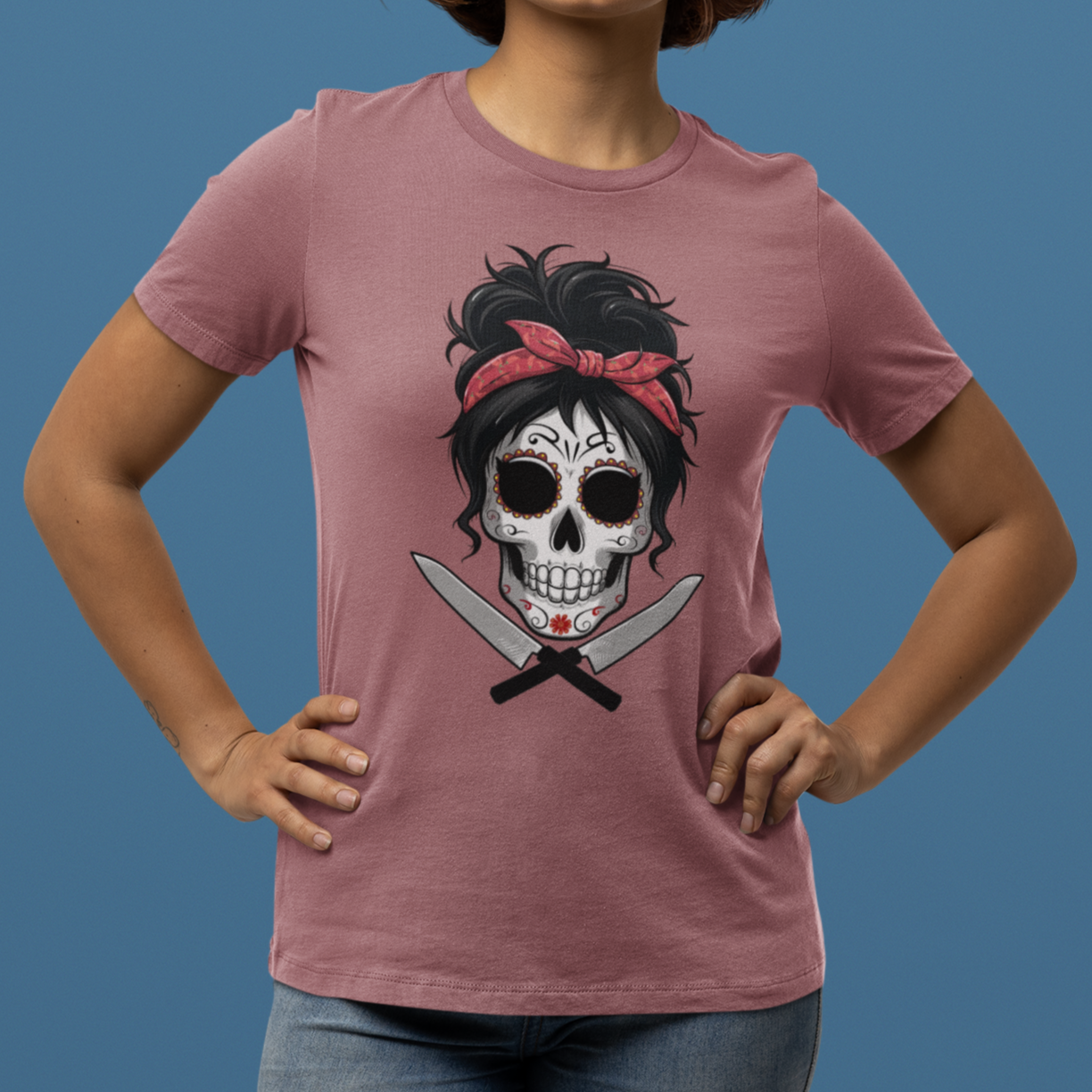 Sugar Skull Chef Women's Relaxed T-Shirt