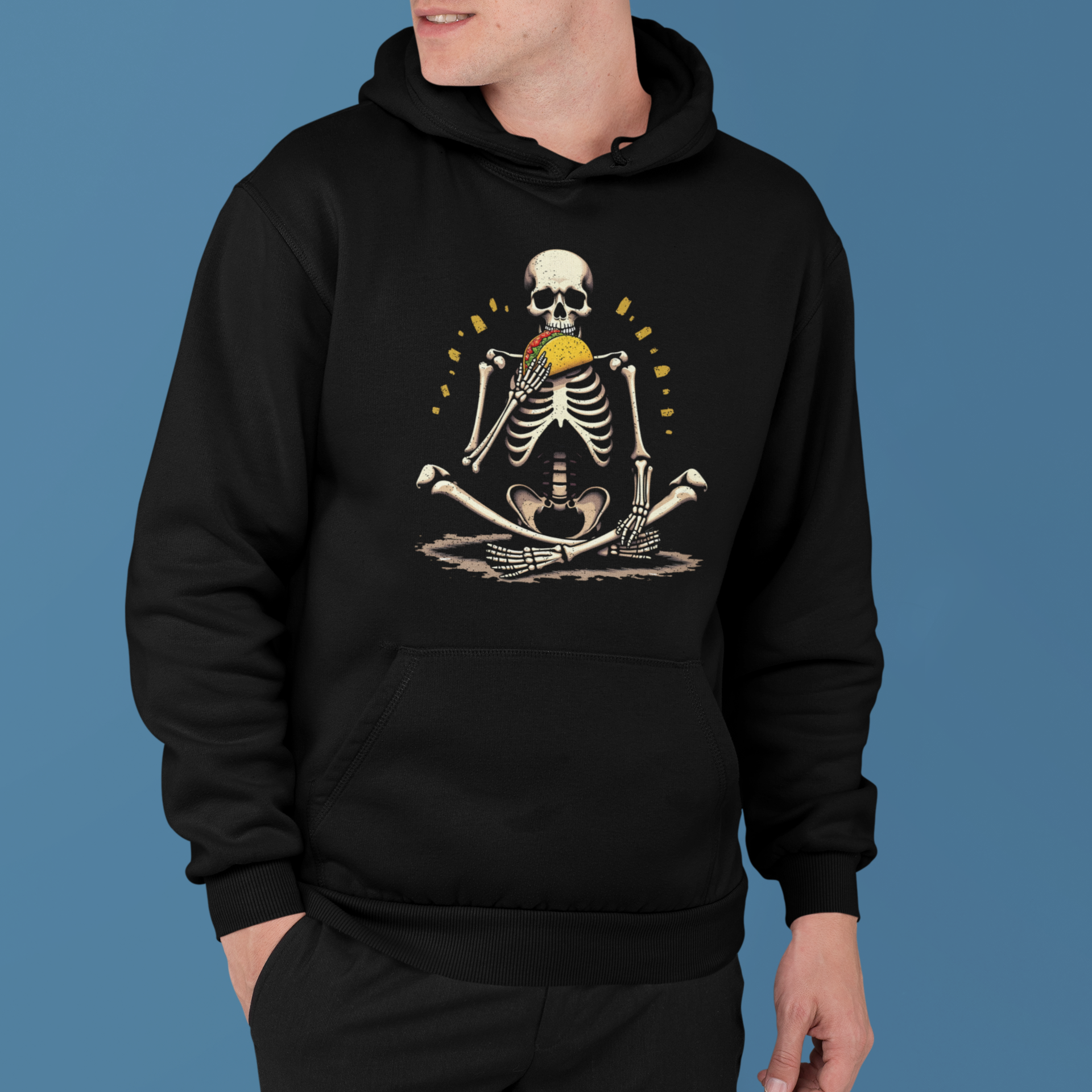 Skeleton Eating Taco Unisex Hoodie