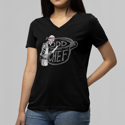Odd Chef Skeleton Official Women’s Relaxed V-neck Tee