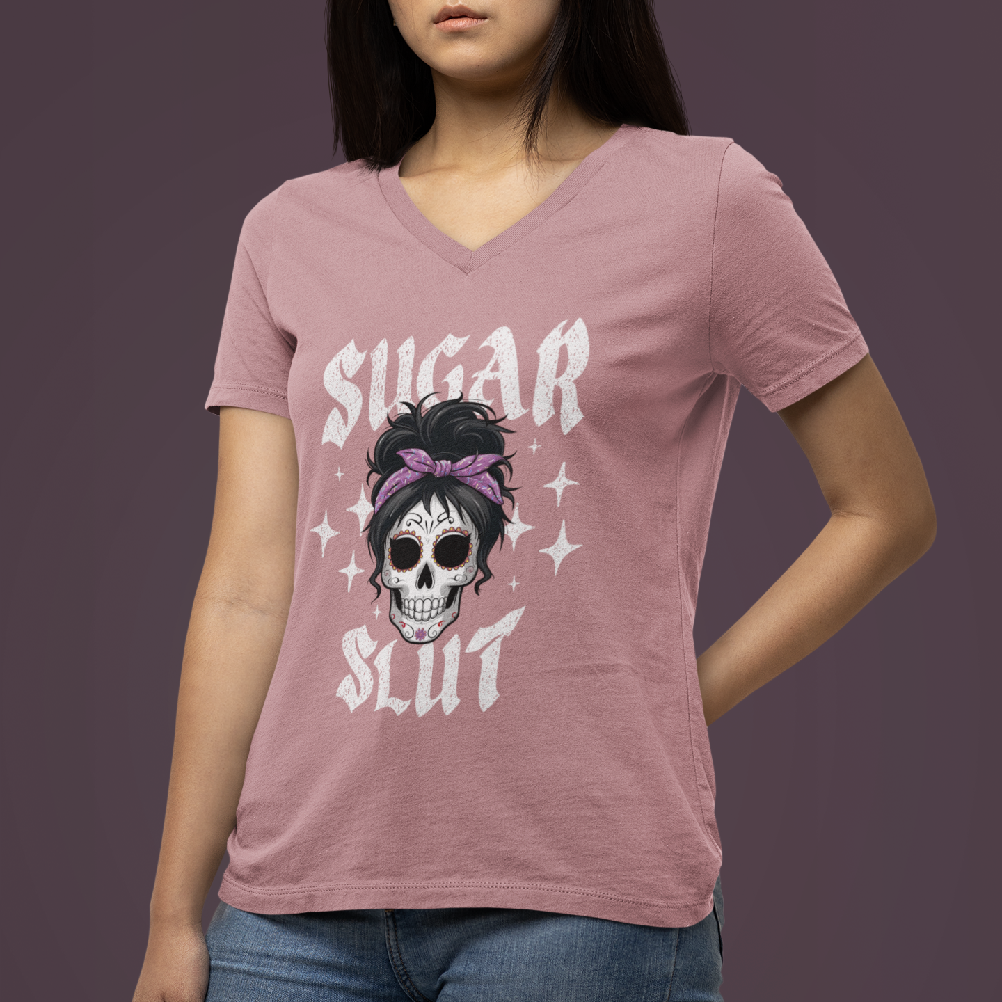 Sugar Slut Women’s Relaxed V-neck Tee
