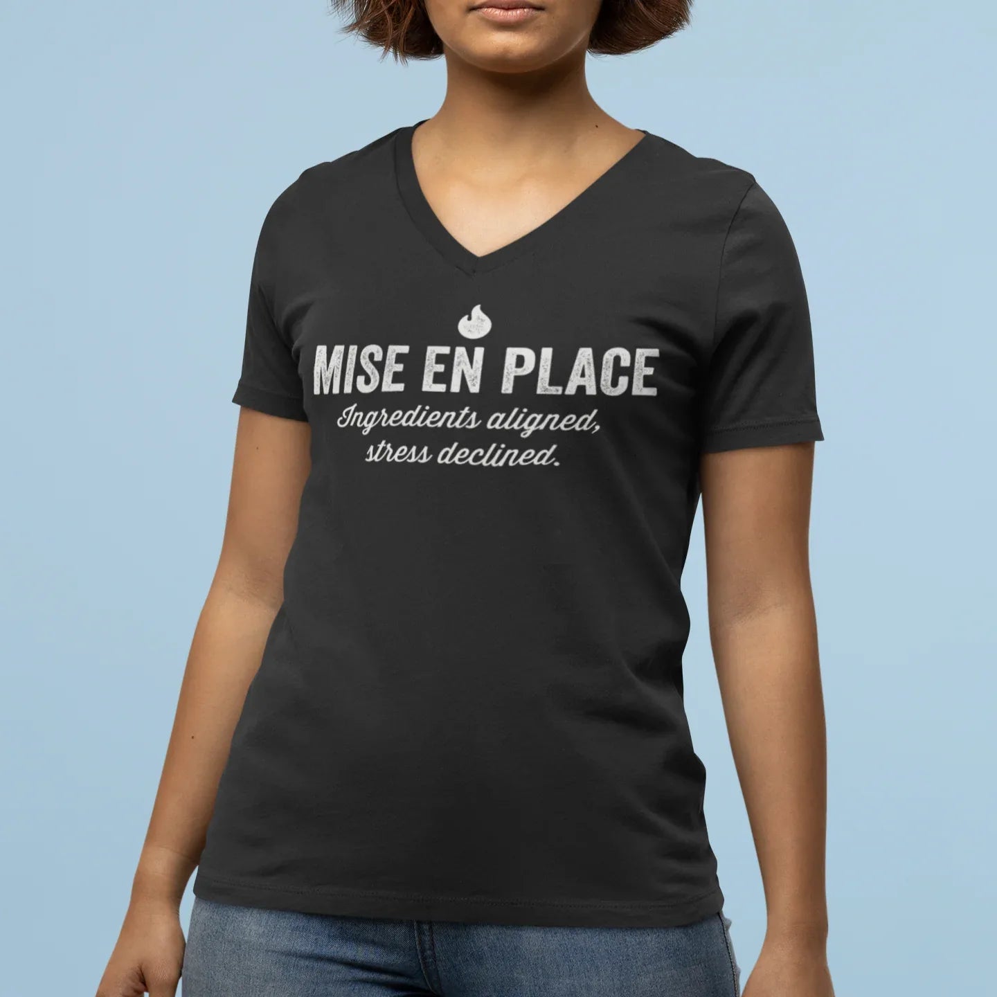 Mise En Place Women’s Relaxed V-neck Tee - Odd Chef