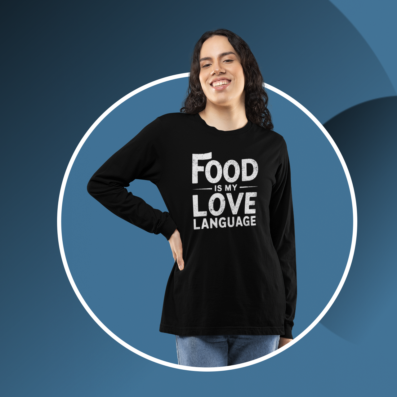 Food Is My Love Language Unisex Long Sleeve Tee