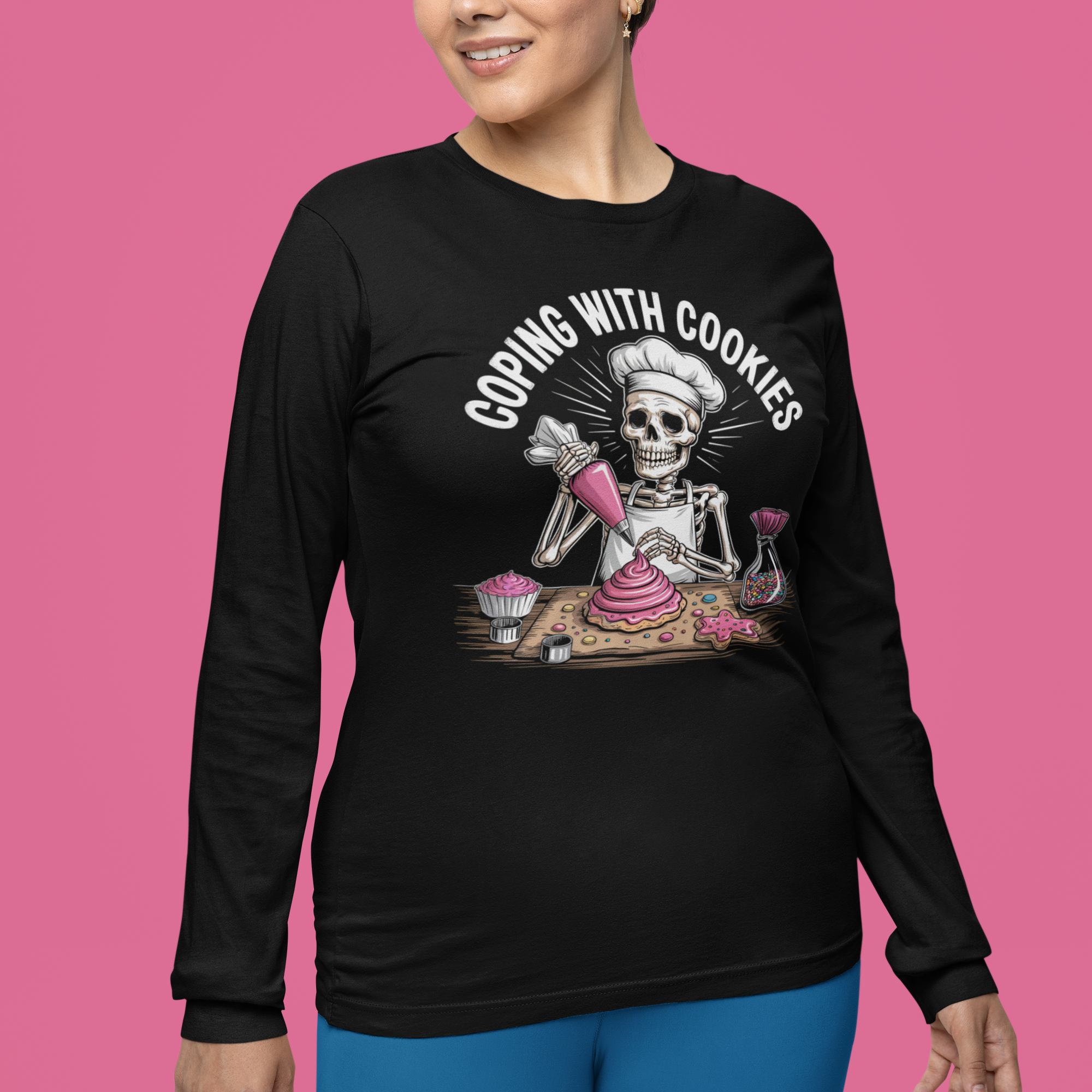 Coping with Cookies Unisex Long Sleeve Tee