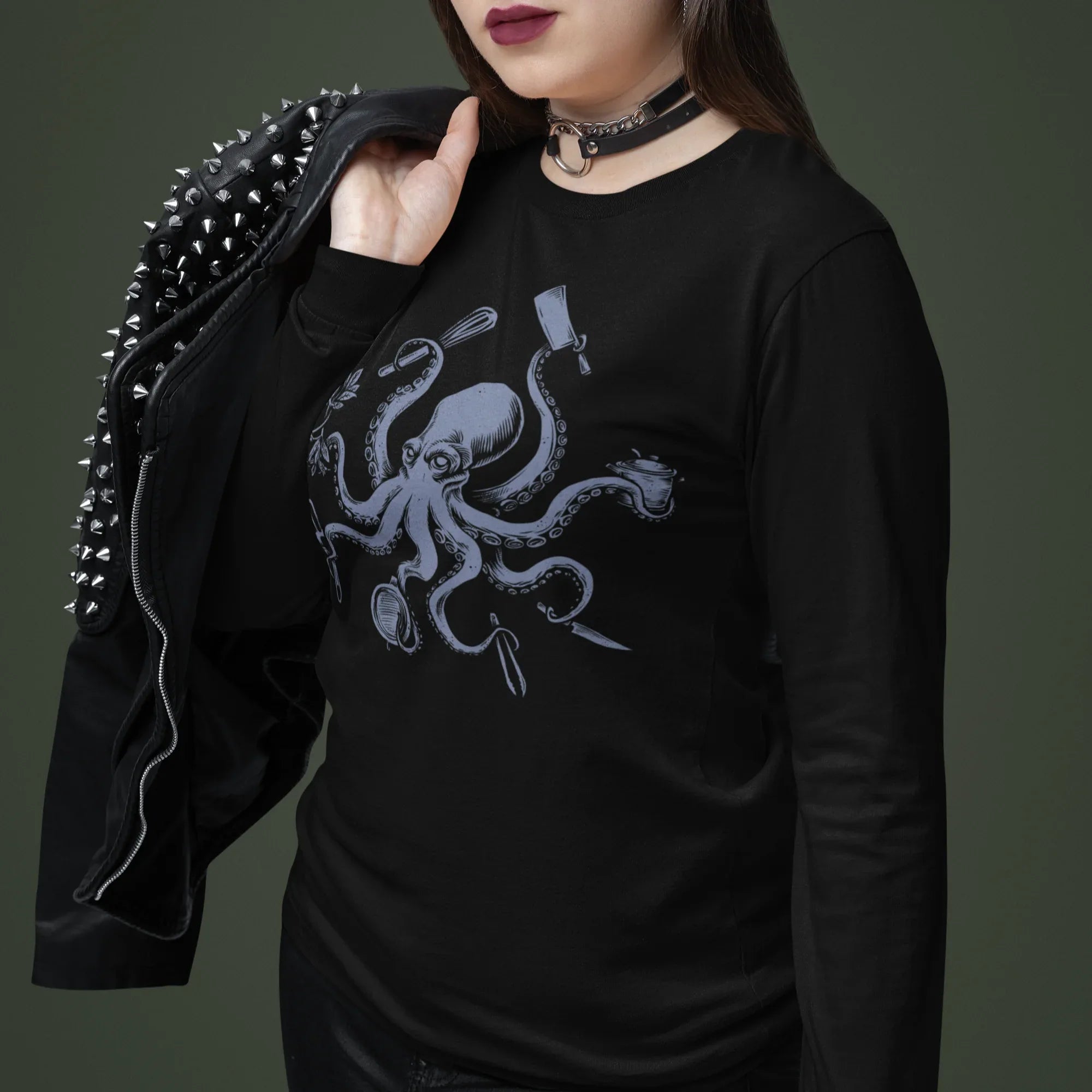 Octopus Chef Unisex Long Sleeve Tee - Odd Chef