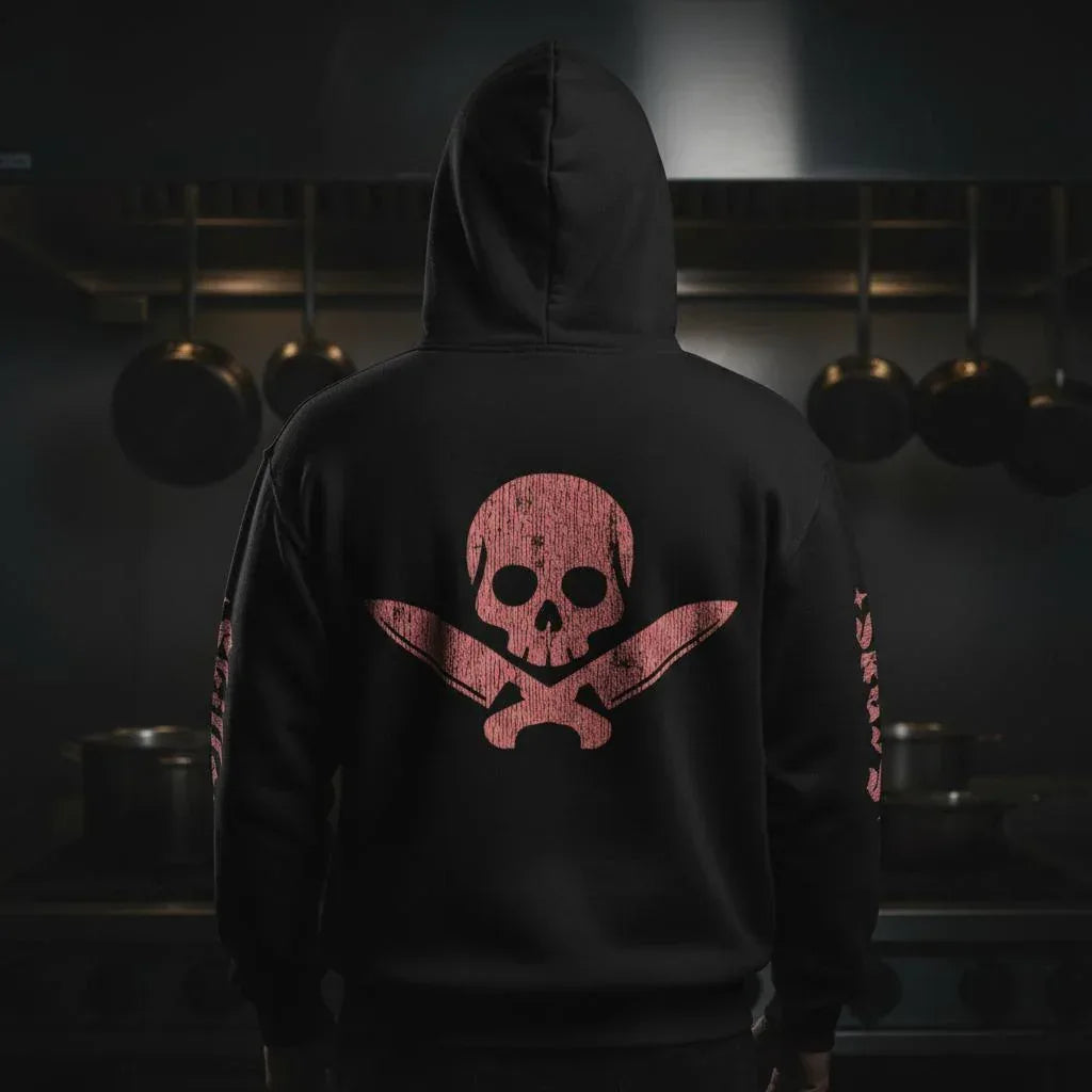 Official Edition Meat-Red Skull & Crossed Knives Unisex Hoodie - Odd Chef