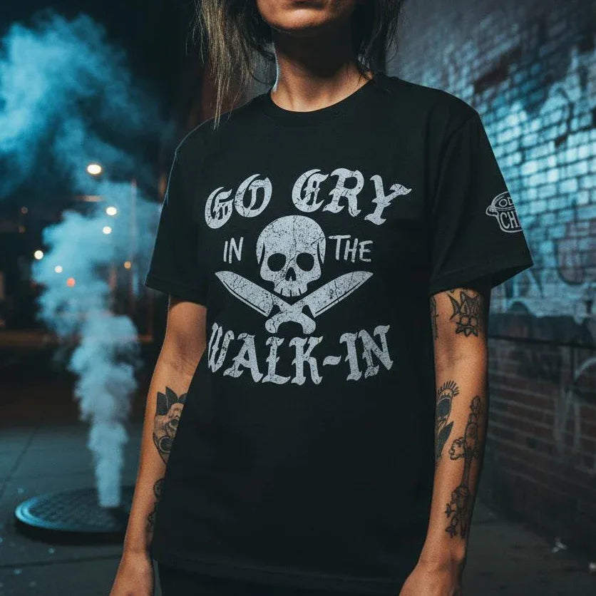 Go Cry in the Walk-In Heavyweight Streetwear Tee - Odd Chef