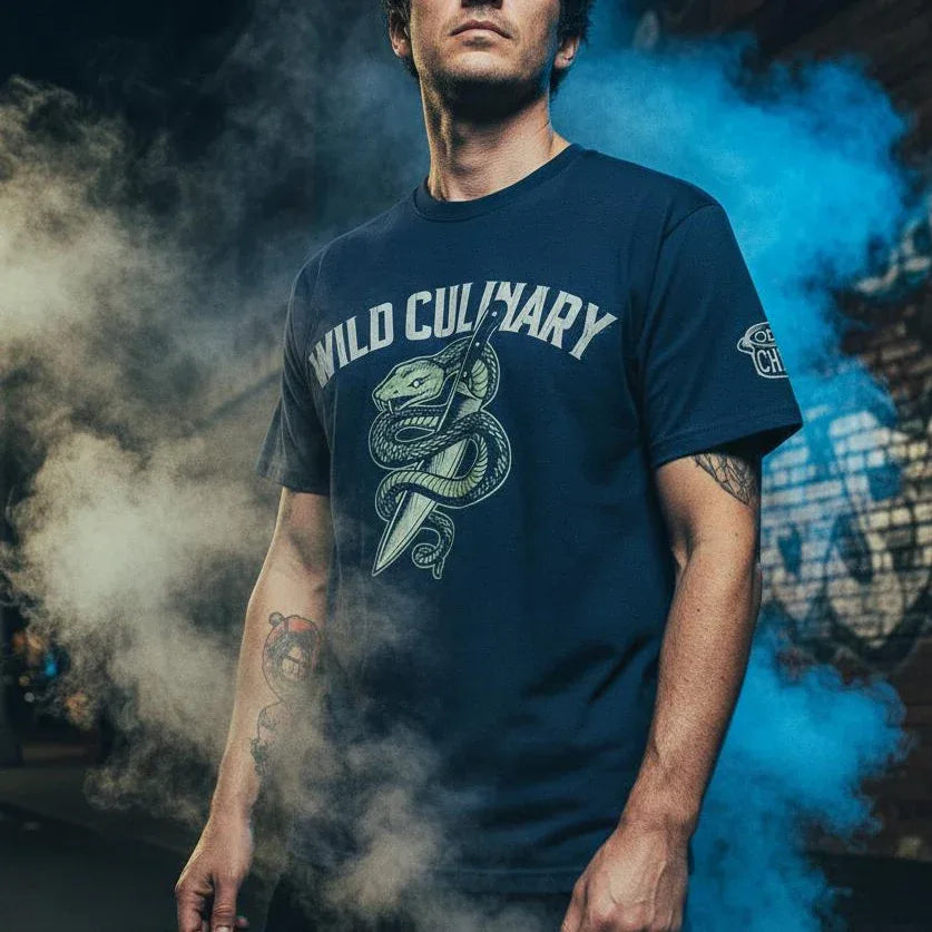 Wild Culinary Serpent Heavyweight Streetwear Tee - Odd Chef