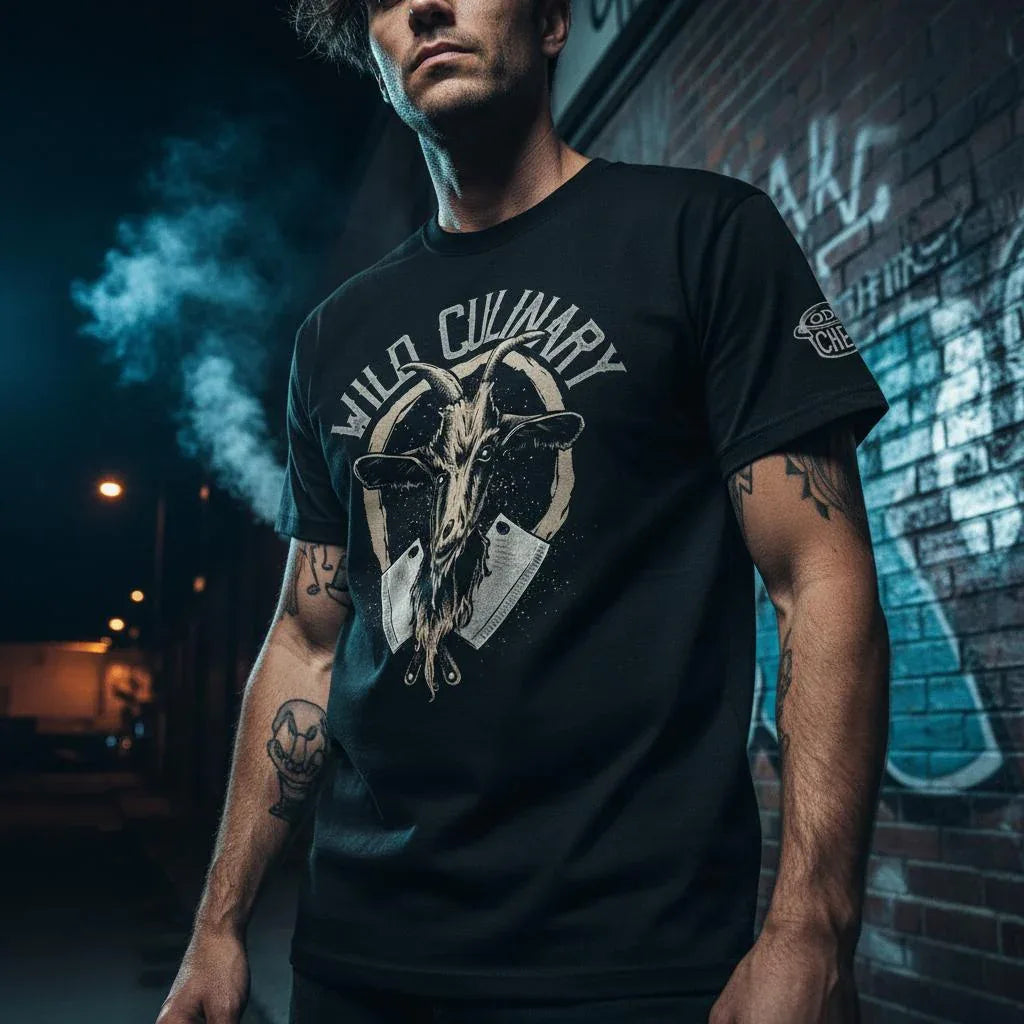 Wild Culinary GOAT Heavyweight Streetwear Tee - Odd Chef