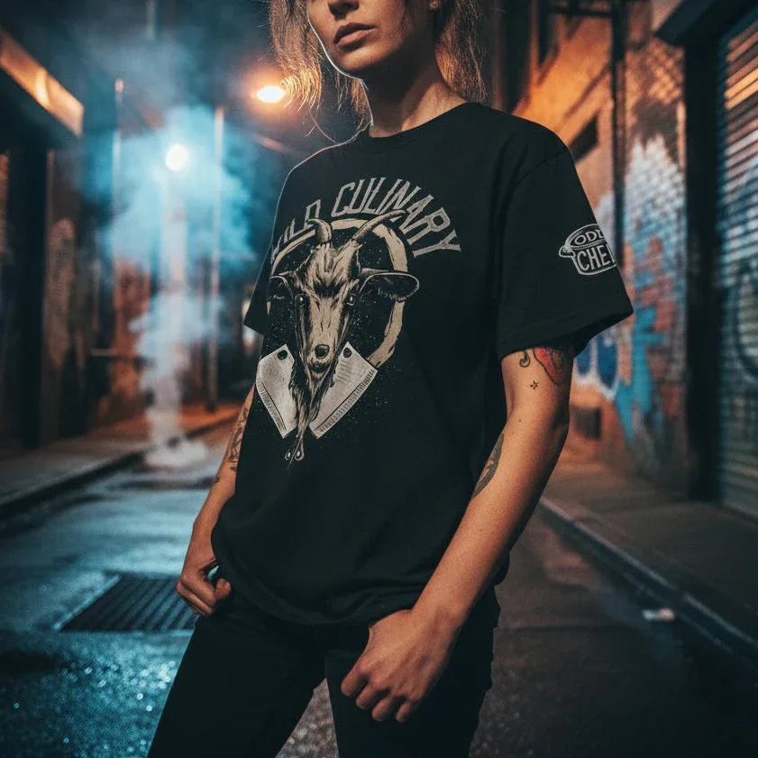 Wild Culinary GOAT Heavyweight Streetwear Tee - Odd Chef