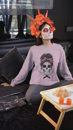 Sugar Skull Chef Chick Unisex Sweatshirt