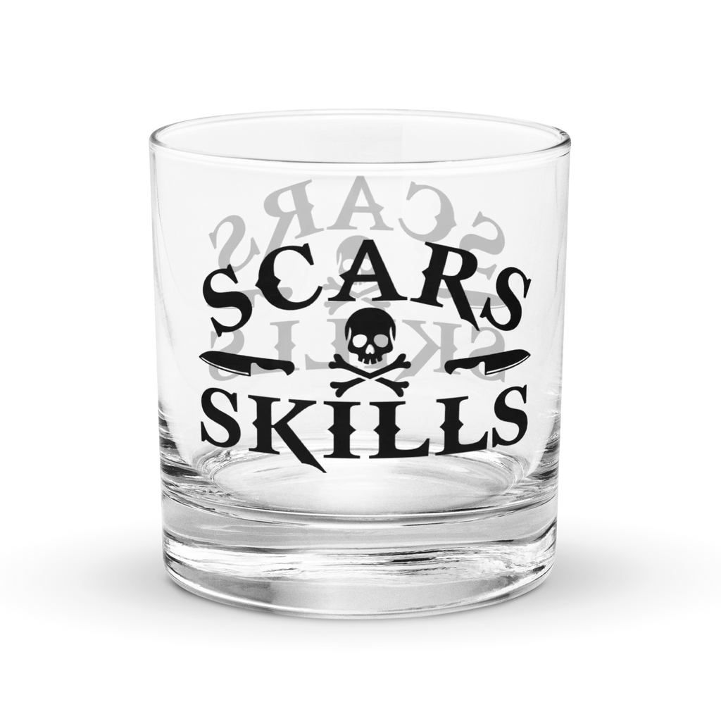 Scars & Skills Rocks glass | Odd Chef