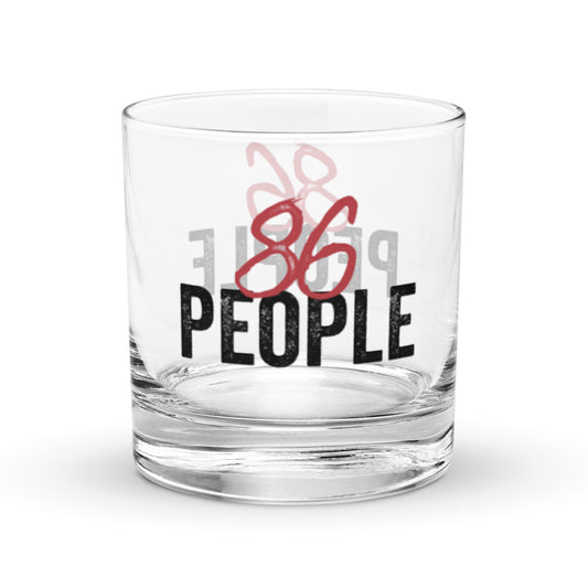 86 People Rocks glass