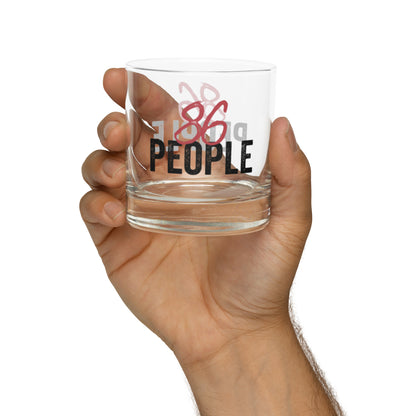 86 People Rocks glass