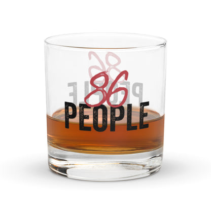 86 People Rocks glass