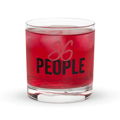 86 People Rocks glass