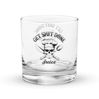 Get Shit Done Rocks glass