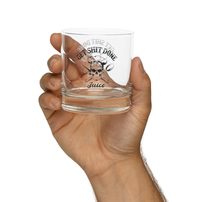 Get Shit Done Rocks glass