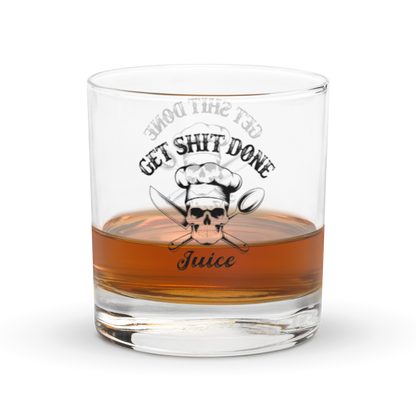 Get Shit Done Rocks glass