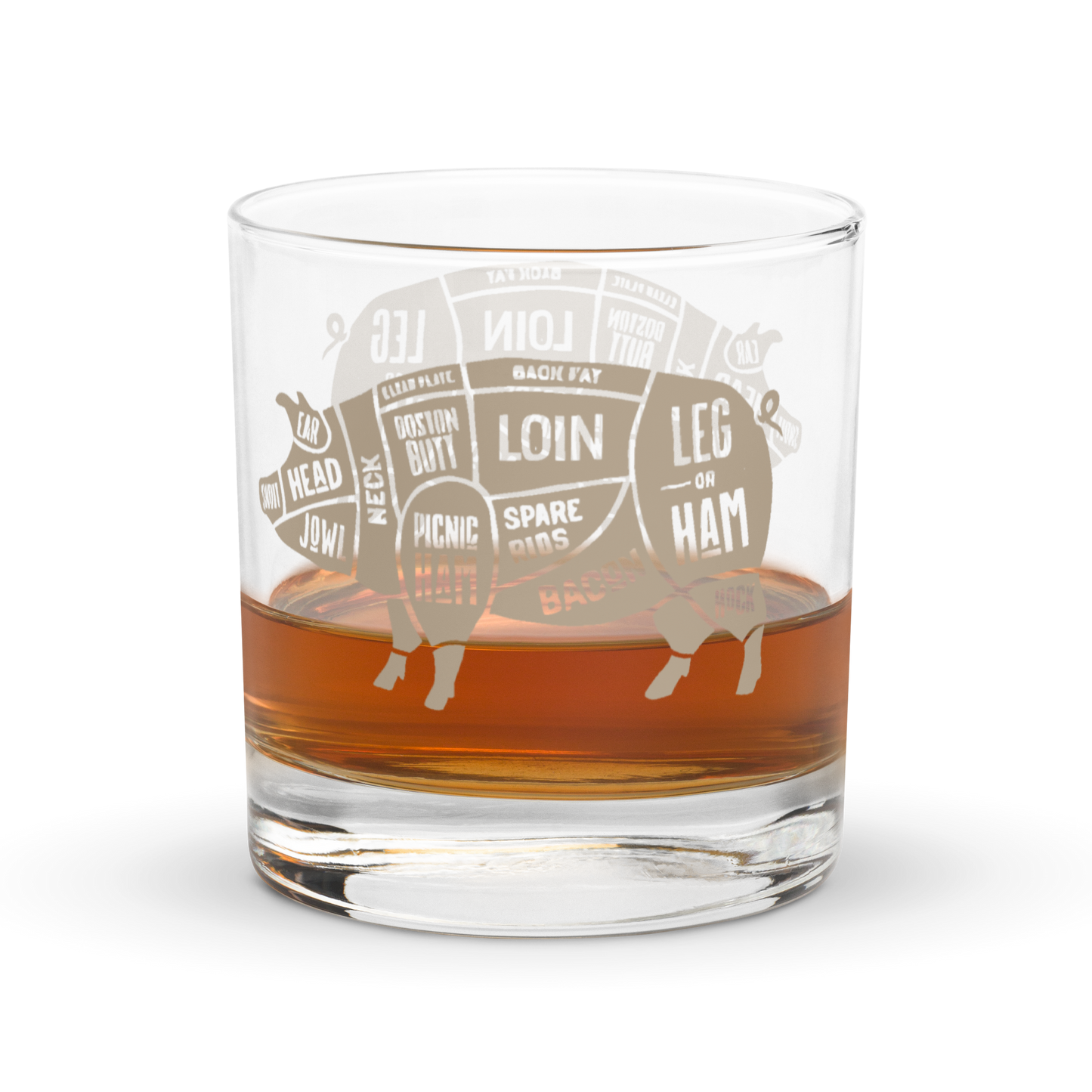 Pig Butcher Rocks glass