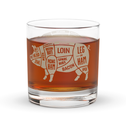 Pig Butcher Rocks glass