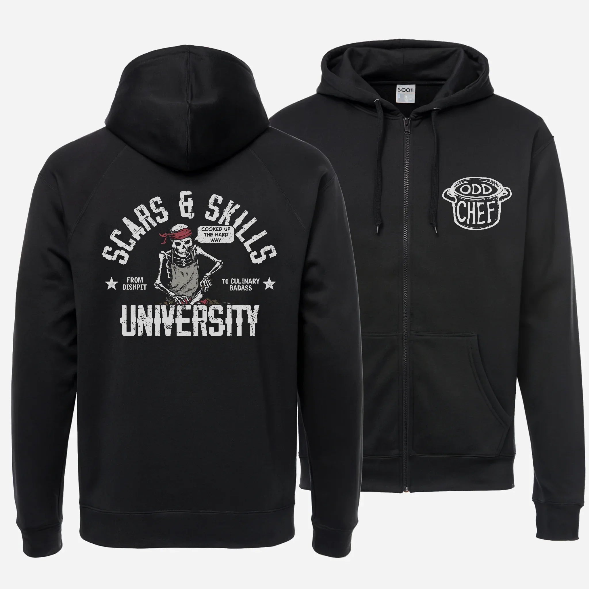 Scars & Skills Unisex heavy blend zip hoodie - Odd Chef