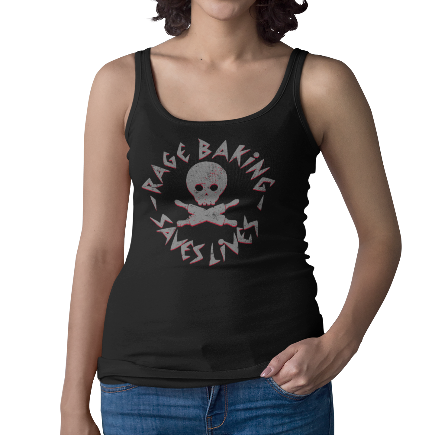 Rage Baking Y2K Women’s Fitted Racerback Tank