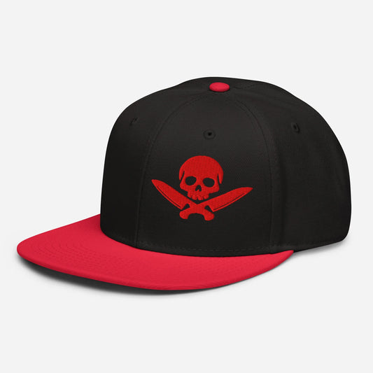 Chef Skull & Knives Offset SNAPBACK Hat [Embroidered]