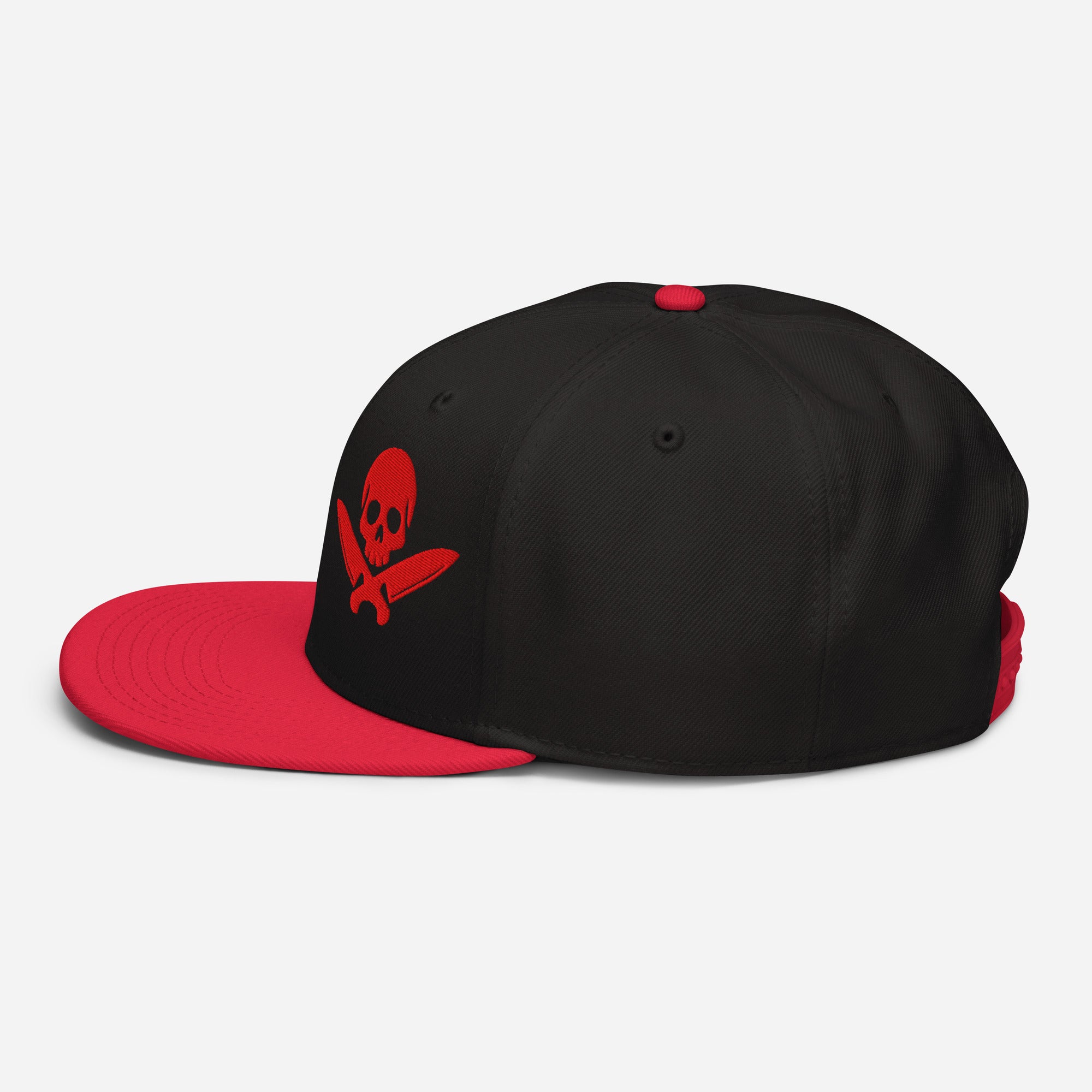 Chef Skull & Knives Offset SNAPBACK Hat [Embroidered]