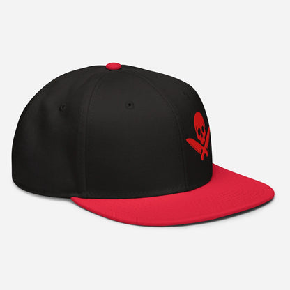 Chef Skull & Knives Offset SNAPBACK Hat [Embroidered]