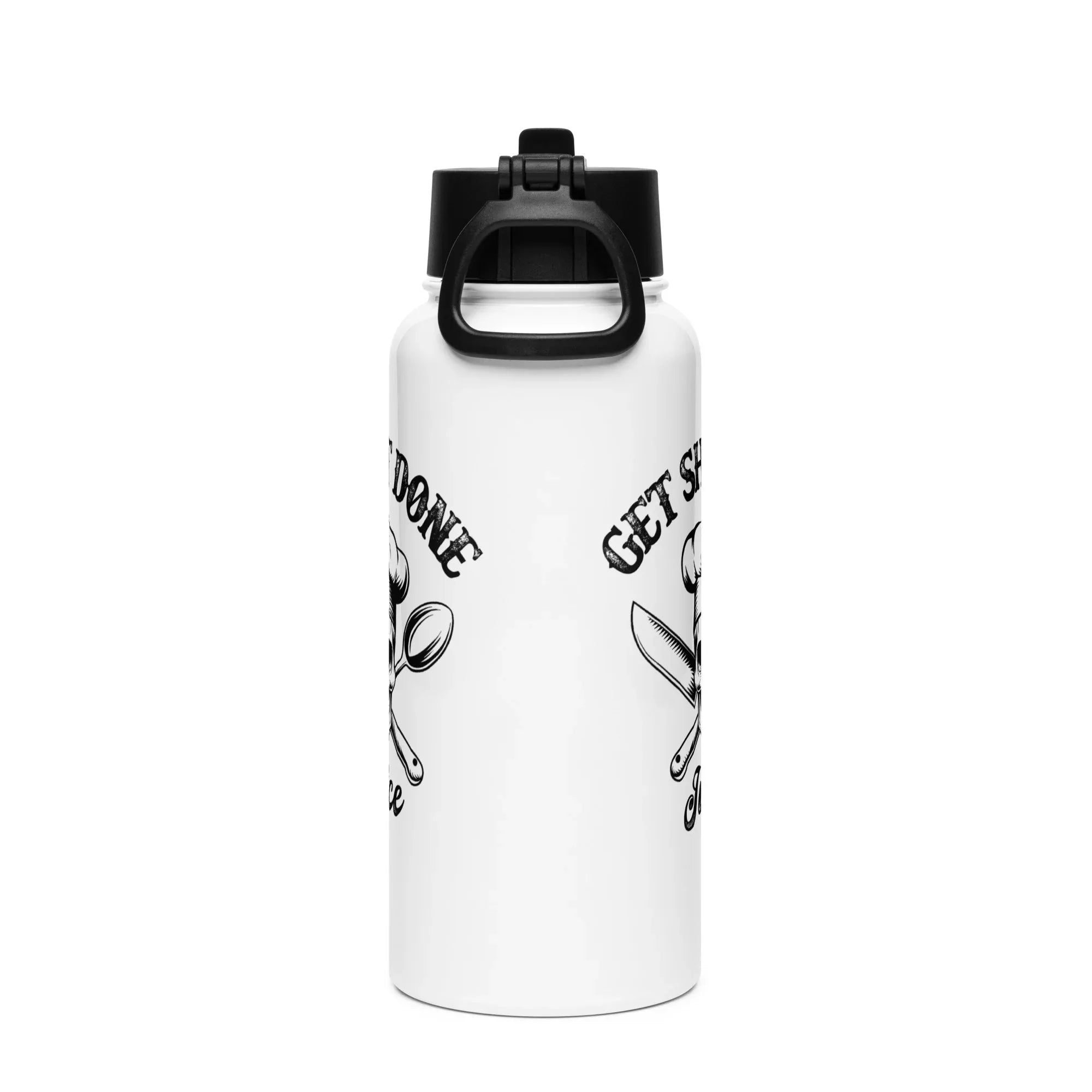Get Shit Done Stainless steel water bottle with a straw lid - Odd Chef