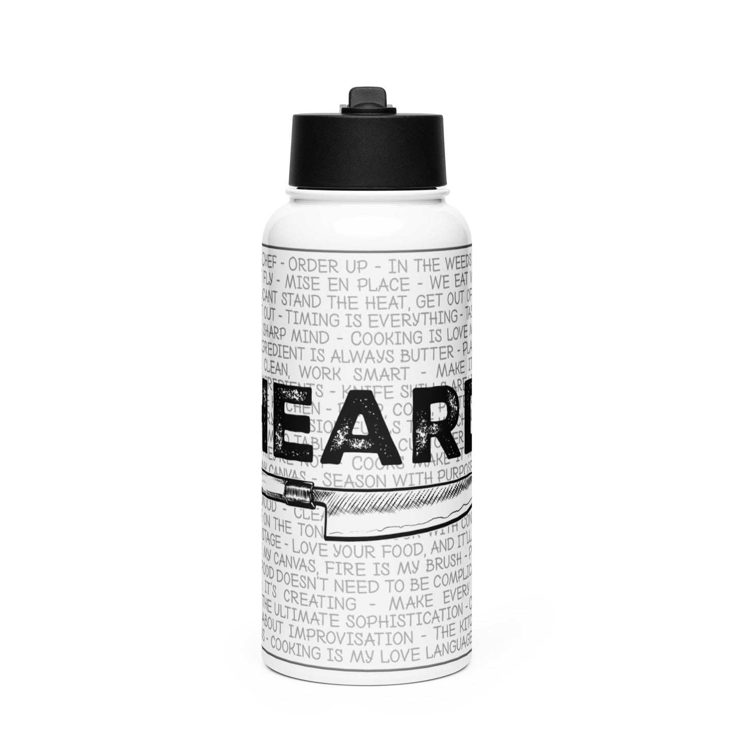 Heard Stainless steel water bottle with a straw lid