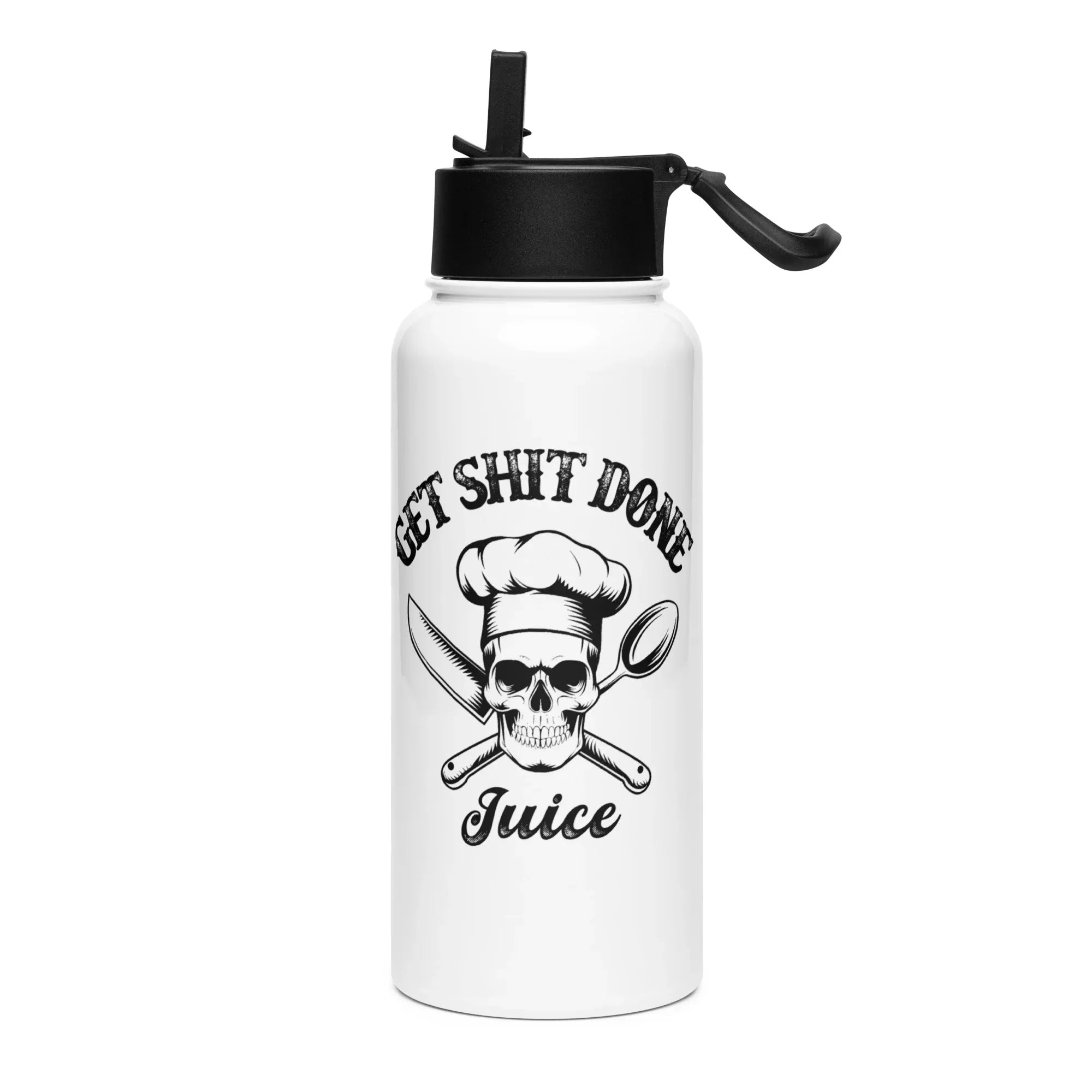 Get Shit Done Stainless steel water bottle with a straw lid - Odd Chef