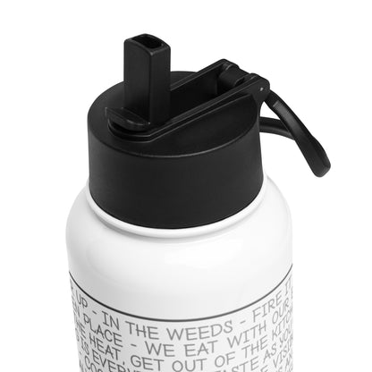 Heard Stainless steel water bottle with a straw lid