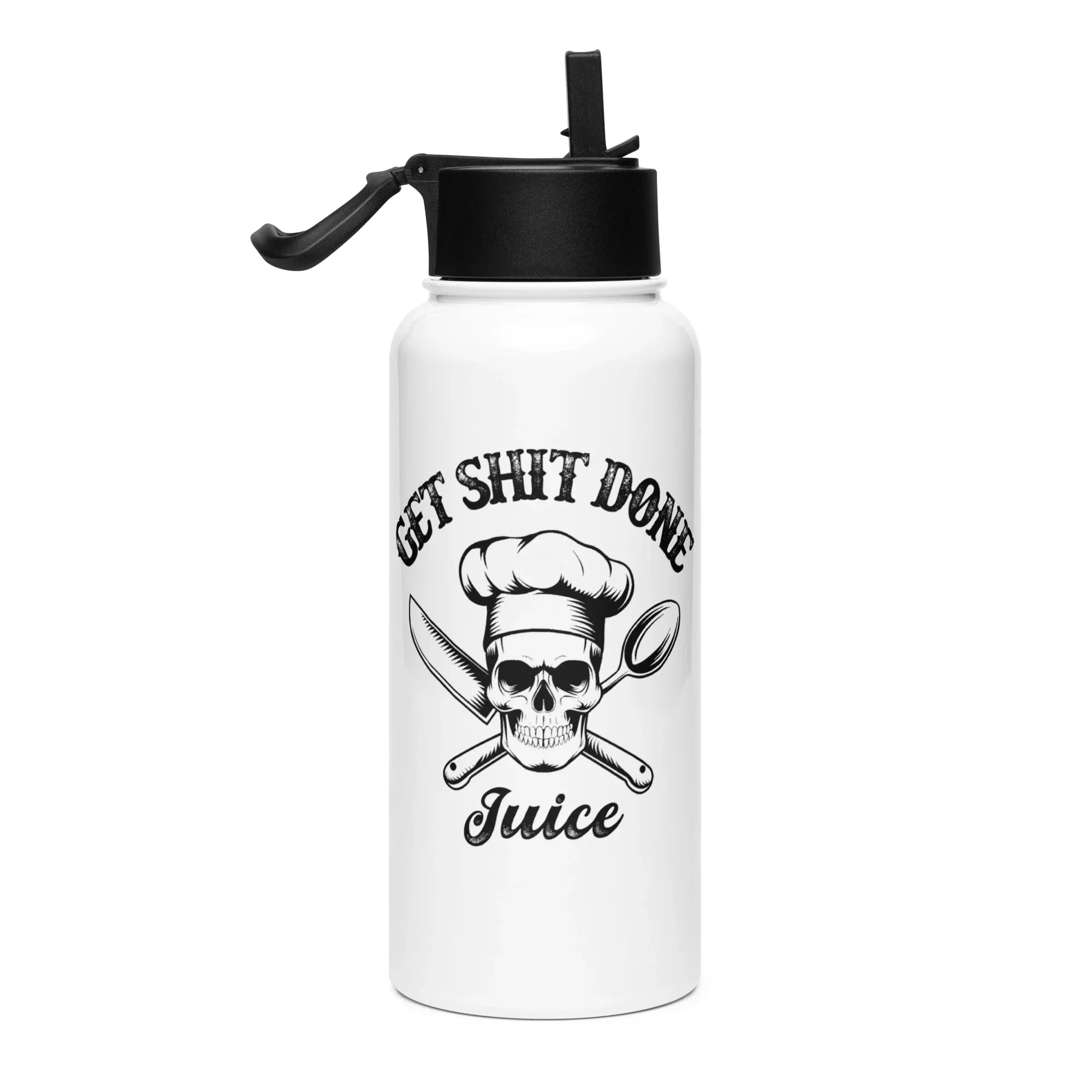 Get Shit Done Stainless steel water bottle with a straw lid - Odd Chef