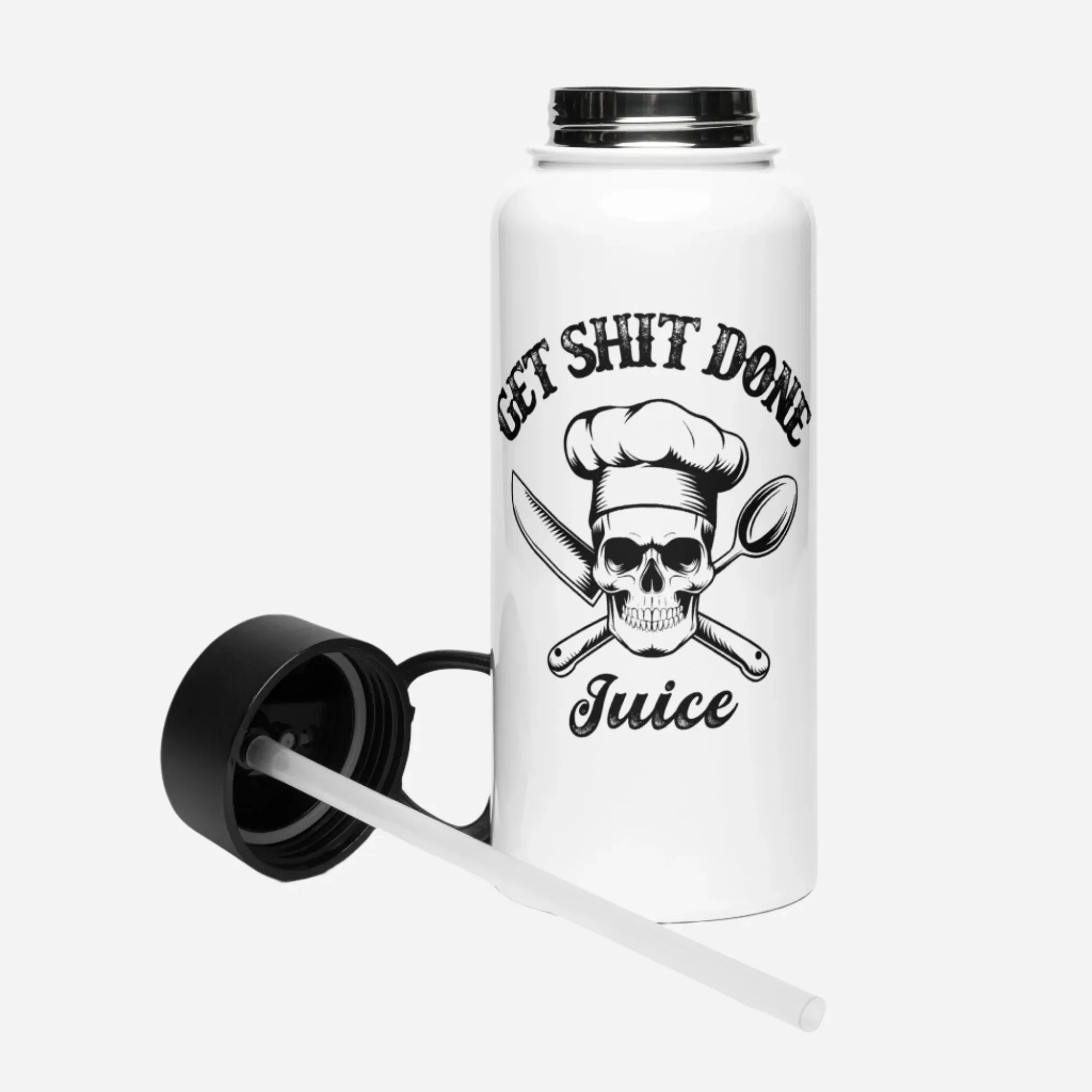 Get Shit Done Stainless steel water bottle with a straw lid - Odd Chef