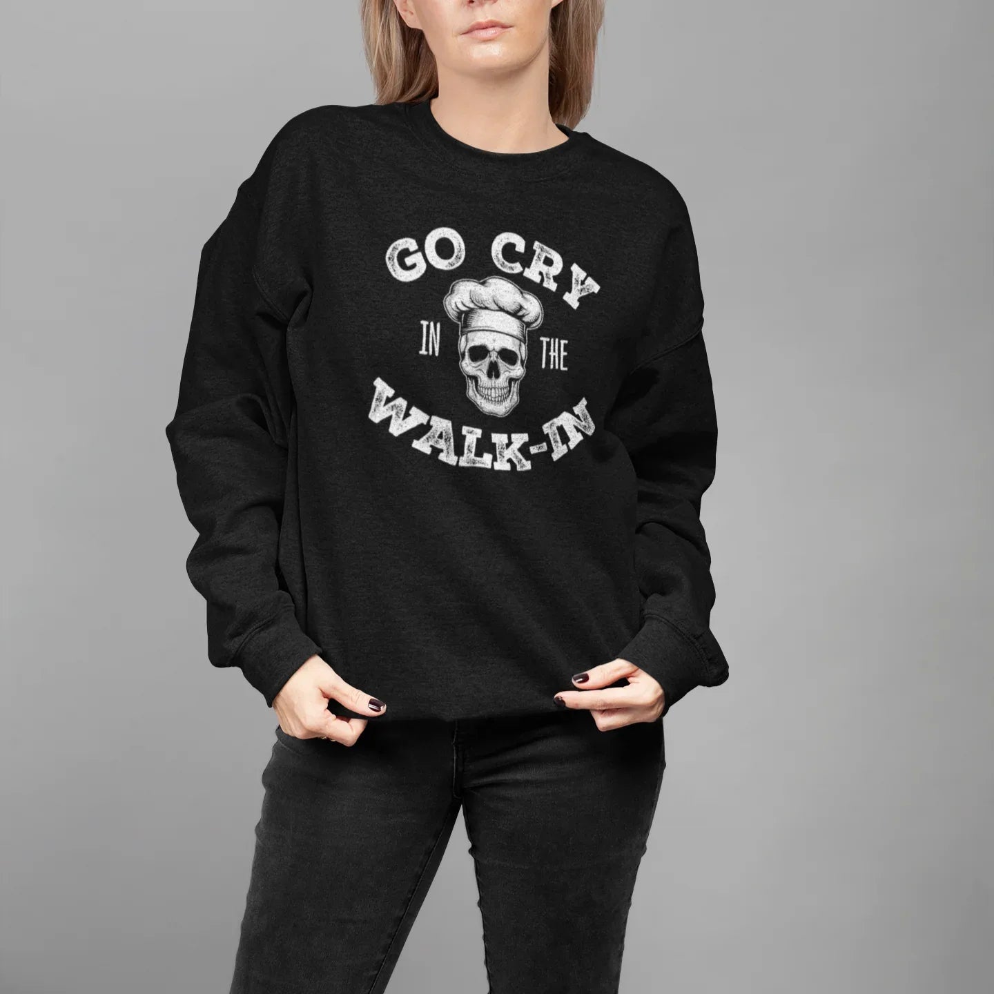 Go Cry in the Walk-In Unisex Sweatshirt - Odd Chef