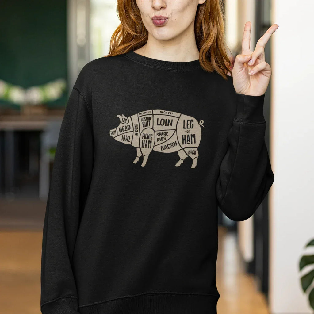 Pig Butcher Cuts Unisex Sweatshirt - Odd Chef