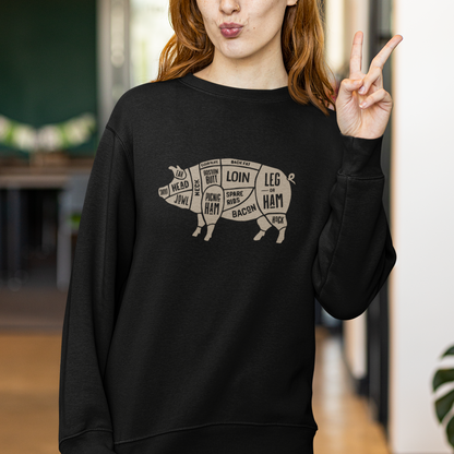Pig Butcher Cuts Unisex Sweatshirt