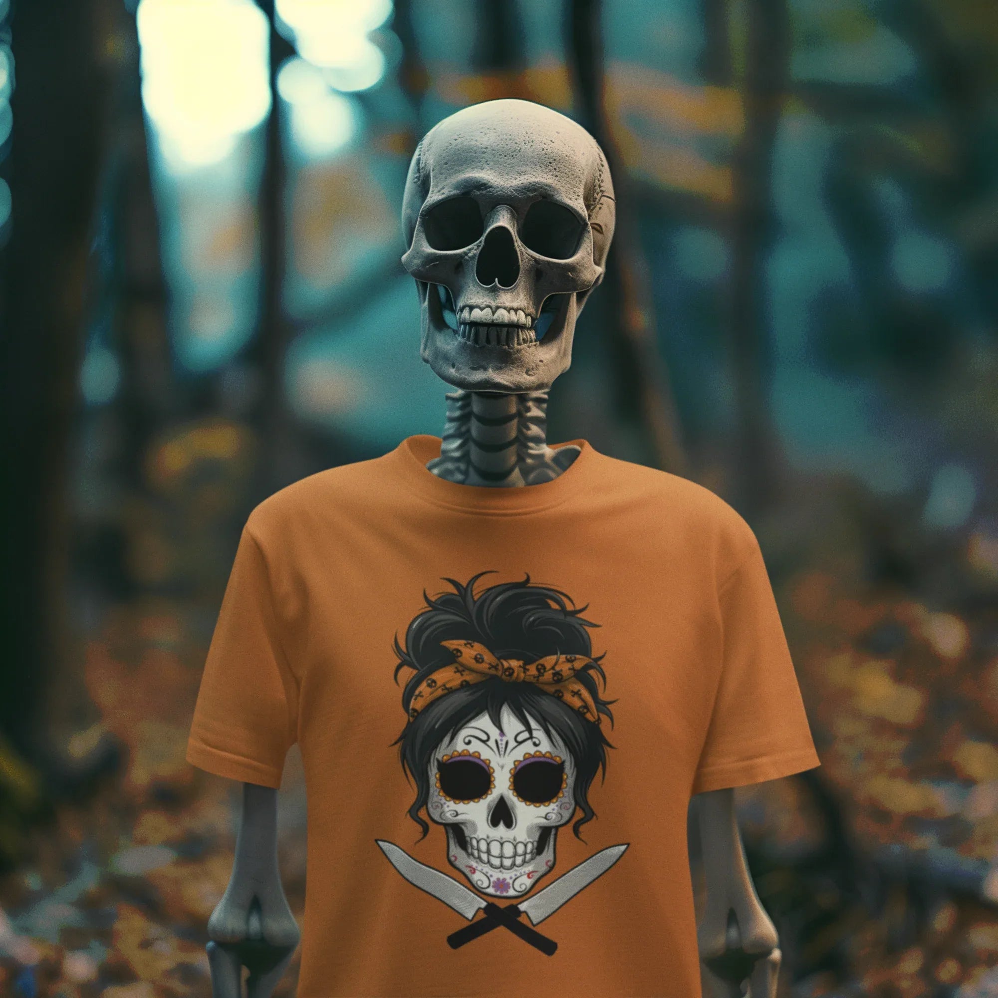 Sugar Skull Chick Halloween Unisex Tee - Odd Chef