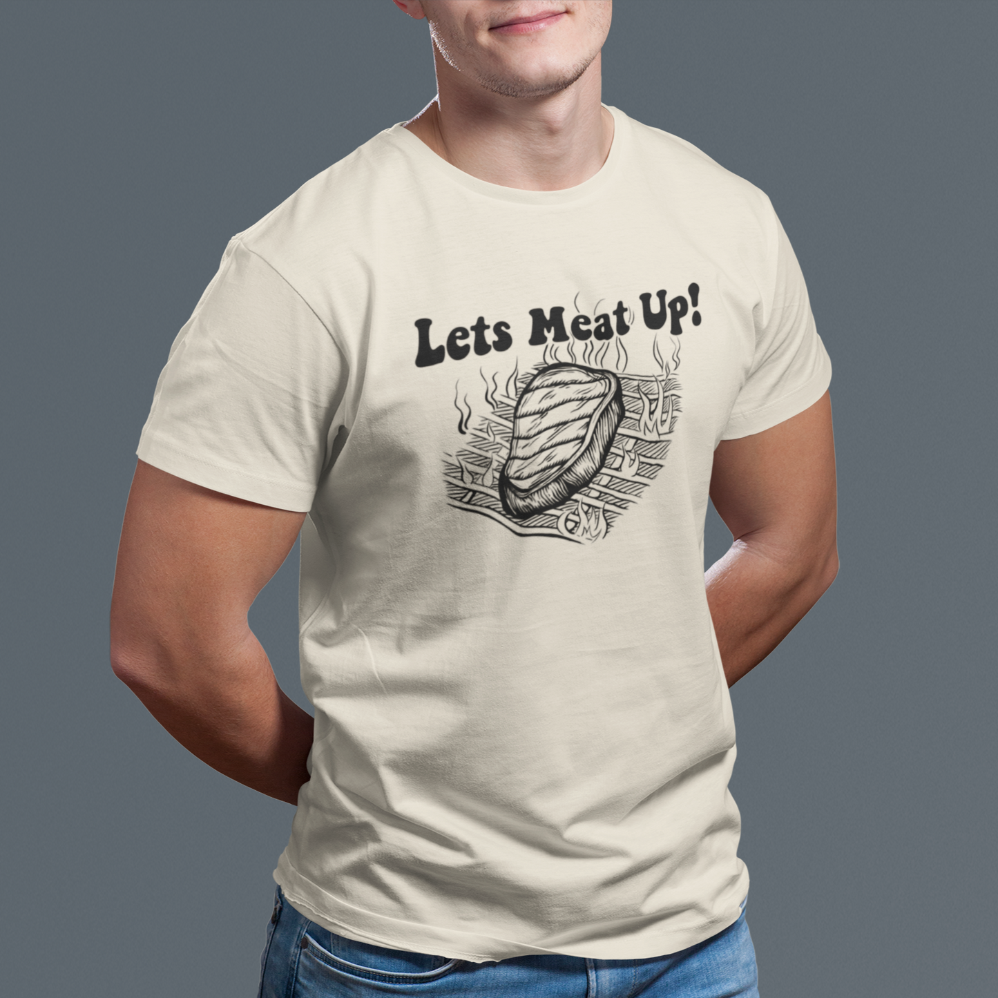 Let's Meat Up Funny Grilling Shirt Steak Unisex t-shirt