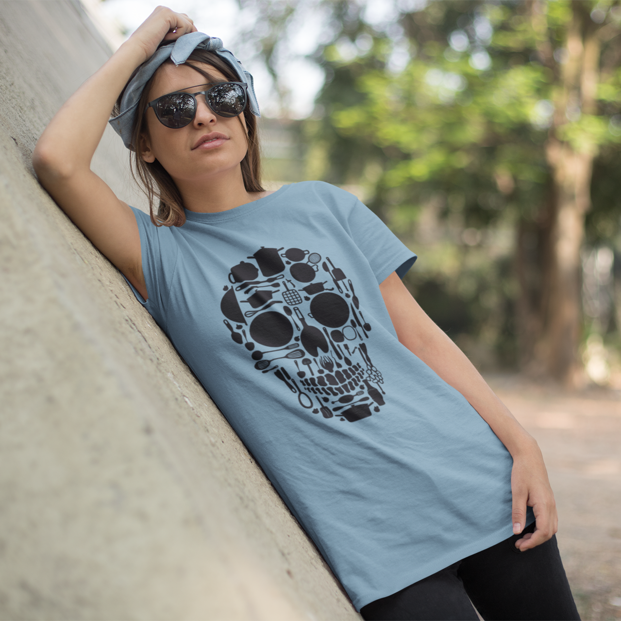 Skull Chef Kitchen Unisex t-shirt