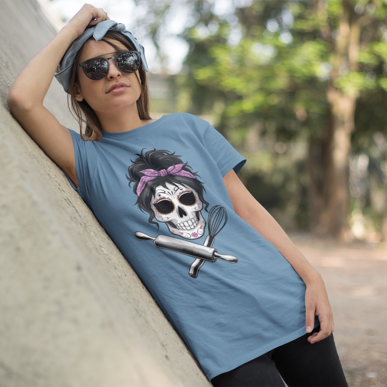 Sugar Skull Baker Tee